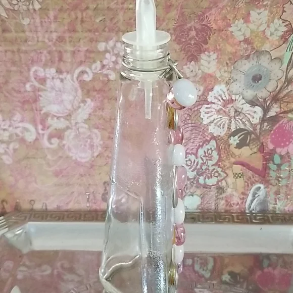 Repurposed Vintage Olive Oil Salad Dressing Bottle Hand Crafted - Picture 3 of 15